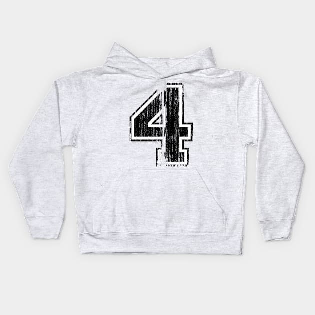 Varsity Sports Letter 4 Kids Hoodie by Adatude